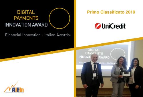 A UniCredit il Premio AIFIn “Digital Payments – Innovation Award” 2019
