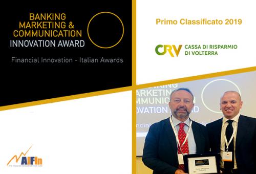 A Cassa di Risparmio di Volterra il Premio AIFIn “Banking Marketing & Communication – Innovation Award” 2019  