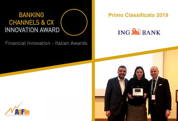 A ING Bank il Premio AIFIn “Banking Channels & CX – Innovation Award” 2019